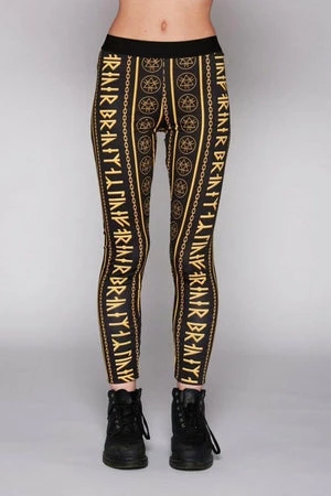 Long Clothing Gold Rune Leggings 3 Long Clothing Gold Rune Leggings