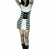 Dr Faust Gorgeous Monochrome Dress - Mila -GOTHIC SKIRTS Shop gorgeous monochrome dress mila dr faust 300x