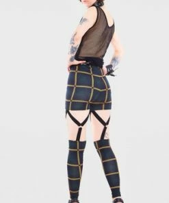 GOTHIC SKIRTS Shop -GOTHIC SKIRTS Shop head in the clouds plaid harness leggings jawbreaker 2 300x