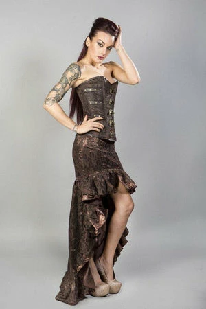 Burleska Helena Skirt In Satin & Lace Overlay 7 Burleska Helena Skirt In Satin & Lace Overlay - Image 5