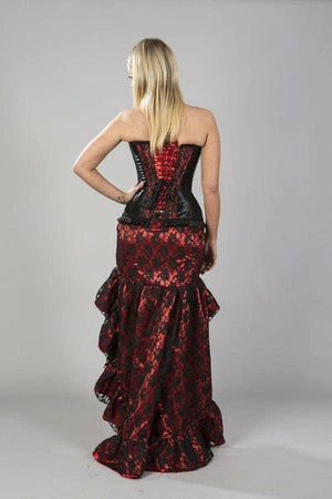 Burleska Helena Skirt In Satin & Lace Overlay 9 Burleska Helena Skirt In Satin & Lace Overlay - Image 7