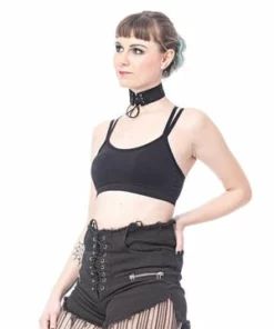 Queen Of Darkness High Waist Hotpants With Lacing -GOTHIC SKIRTS Shop high waist hotpants with lacing queen of darkness 4 300x