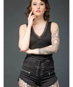 Queen Of Darkness High Waist Hotpants With Lacing
