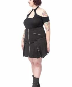 Queen Of Darkness High Waist Skirt With Removable Bondage - SK11-337/20-L -GOTHIC SKIRTS Shop high waist skirt with removable bondage sk11 33720 l queen of darkness 6 300x