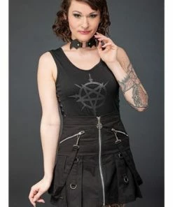 Queen Of Darkness High Waist Skirt With Removable Bondage - SK11-337/20-L