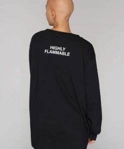 Long Clothing Highly Flammable Long Sleeve T-Shirt - Unisex -GOTHIC SKIRTS Shop highly flammable long sleeve t shirt unisex long clothing 6 300x