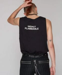 Long Clothing Highly Flammable Vest - Unisex 10 Long Clothing Highly Flammable Vest - Unisex -GOTHIC SKIRTS Shop highly flammable vest unisex long clothing 4 300x