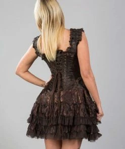 Burleska Jasmin Corset Dress In King Brocade -GOTHIC SKIRTS Shop jasmin corset dress in king brocade burleska 2 300x