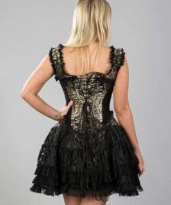Burleska Jasmin Corset Dress In King Brocade -GOTHIC SKIRTS Shop jasmin corset dress in king brocade burleska 6 300x