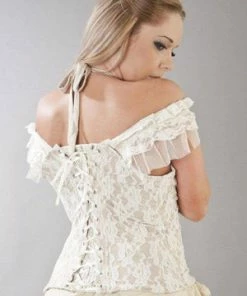 Burleska Jessie Victorian Vintage Top In Lycra And Lace Overlay -GOTHIC SKIRTS Shop jessie victorian vintage top in lycra and lace overlay burleska 2 300x