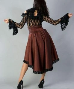 Burleska Julia High Low Skirt In Taffeta -GOTHIC SKIRTS Shop julia high low skirt in taffeta burleska 4 300x