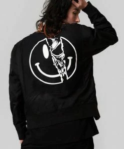 Long Clothing Killer Smiley MA1 Patch Jacket - Unisex