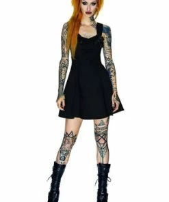 Dr Faust LBD Corset Fibre Little Black Mini Dress - Samantha