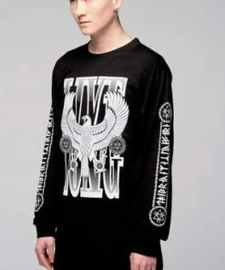 Long Clothing Live Long Eagle Unisex Long Sleeve T-Shirt 14 Long Clothing Live Long Eagle Unisex Long Sleeve T-Shirt -GOTHIC SKIRTS Shop live long eagle unisex long sleeve t shirt long clothing 3 300x