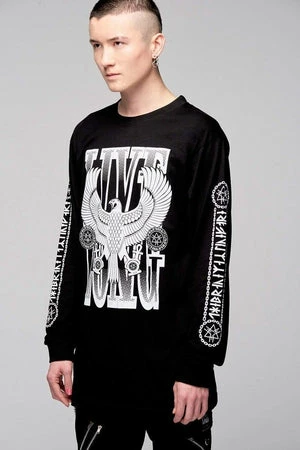 Long Clothing Live Long Eagle Unisex Long Sleeve T-Shirt 5 Long Clothing Live Long Eagle Unisex Long Sleeve T-Shirt - Image 3