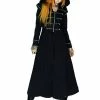 Dr Faust Long Hooded Designer Black Cotton Coat - Azalea -GOTHIC SKIRTS Shop long hooded designer black cotton coat azalea dr faust 300x