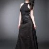 Queen Of Darkness Long Skirt With Lacing And Carabiner