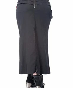 Queen Of Darkness Long Skirt With Removable Pocket Slit -GOTHIC SKIRTS Shop long skirt with removable pocket slit queen of darkness 3 300x