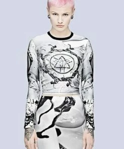 Long Clothing Long X Pussykrew Long Sleeve Crop Top
