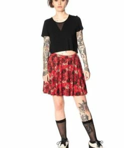 Banned Mad Dame Skater Skirt -GOTHIC SKIRTS Shop mad dame skater skirt banned 3 300x