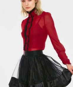 Jawbreaker Mesh Mini Skirt -GOTHIC SKIRTS Shop mesh mini skirt jawbreaker 3 300x