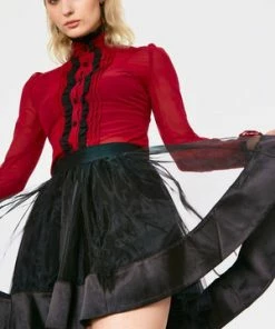 Jawbreaker Mesh Mini Skirt -GOTHIC SKIRTS Shop mesh mini skirt jawbreaker 4 300x