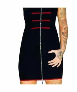 Dr Faust Military Bodycon Black Mini Dress - Armee -GOTHIC SKIRTS Shop military bodycon black mini dress armee dr faust 3 300x