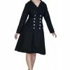 Dr Faust Military Silver Buttons Black Wool Coat - Krarmia -GOTHIC SKIRTS Shop military silver buttons black wool coat krarmia dr faust 300x