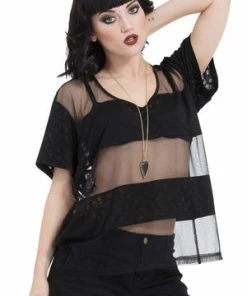 Jawbreaker Mini Skulls Oversized Top -GOTHIC SKIRTS Shop mini skulls oversized top jawbreaker 4 300x