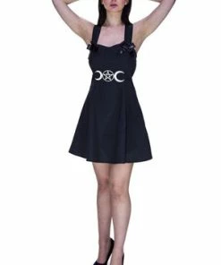 Dr Faust Moon Child Little Black Mini Dress - Jezebeth