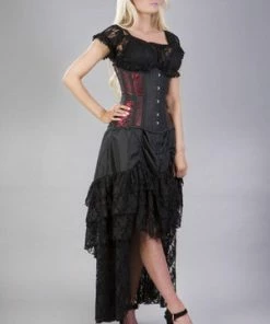 Burleska Morgana Underbust Steel Boned Corset In King Brocade & Taffeta -GOTHIC SKIRTS Shop morgana underbust steel boned corset in king brocade taffeta burleska 9 300x