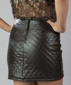 Burleska Naomi Mini Skirt In Quilted Matte Vinyl -GOTHIC SKIRTS Shop naomi mini skirt in quilted matte vinyl burleska 3 300x