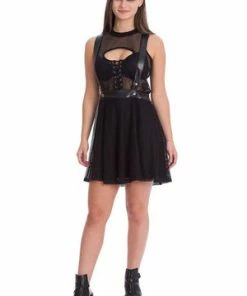 Banned Nightmare Net Tie Top -GOTHIC SKIRTS Shop nightmare net tie top banned 3 300x
