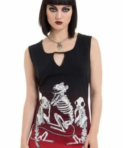 Jawbreaker No Evil Creepy Cats Ombre Top -GOTHIC SKIRTS Shop no evil creepy cats ombre top jawbreaker 4 300x