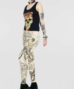 Jawbreaker Octolady Print Leggings -GOTHIC SKIRTS Shop octolady print leggings jawbreaker 4 300x