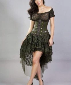 Burleska Ophelie Burlesque High Low Skirt In Lace