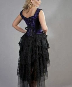 Burleska Ophelie Gothic Corset Dress In Satin Flock -GOTHIC SKIRTS Shop ophelie gothic corset dress in satin flock burleska 2 300x