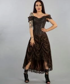 Burleska Passion Corset Dress In King Brocade -GOTHIC SKIRTS Shop passion corset dress in king brocade burleska 5 300x