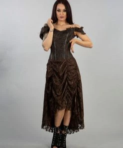 Burleska Passion Corset Dress In King Brocade -GOTHIC SKIRTS Shop passion corset dress in king brocade burleska 7 300x