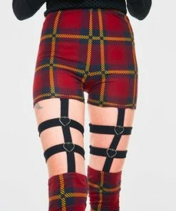 Jawbreaker Passionate By Nature Plaid Harness Leggings -GOTHIC SKIRTS Shop passionate by nature plaid harness leggings jawbreaker 5 300x