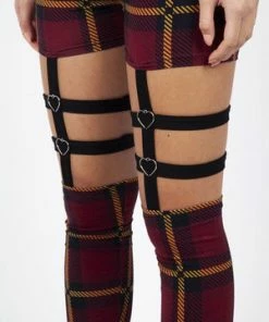 Jawbreaker Passionate By Nature Plaid Harness Leggings -GOTHIC SKIRTS Shop passionate by nature plaid harness leggings jawbreaker 7 300x