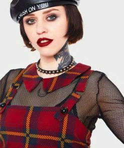 Jawbreaker Passionate By Nature Plaid Overall Dress -GOTHIC SKIRTS Shop passionate by nature plaid overall dress jawbreaker 3 300x