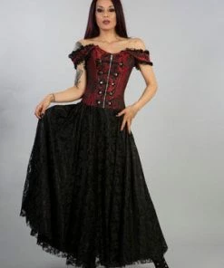 Burleska Paula Victorian Corset Dress In King Brocade -GOTHIC SKIRTS Shop paula victorian corset dress in king brocade burleska 5 300x