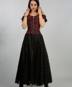 Burleska Paula Victorian Corset Dress In King Brocade -GOTHIC SKIRTS Shop paula victorian corset dress in king brocade burleska 7 300x