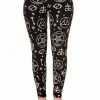 Banned Pentagram Black Leggings -GOTHIC SKIRTS Shop pentagram black leggings banned 300x
