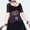 Jawbreaker Pentagram Mini Skirt With Net Overlayed -GOTHIC SKIRTS Shop pentagram mini skirt with net overlayed ska 3780 02.1448 300x