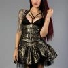 Burleska Pirate Mini Skirt In King & Black Mesh Underlay -GOTHIC SKIRTS Shop pirate mini skirt in king black mesh underlay burleska 300x