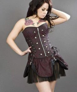 Burleska Pirate Striped Mini Skirt -GOTHIC SKIRTS Shop pirate striped mini skirt burleska 3 300x