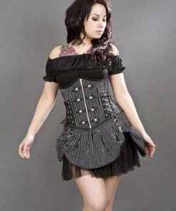 Burleska Pirate Striped Mini Skirt -GOTHIC SKIRTS Shop pirate striped mini skirt burleska 4 300x