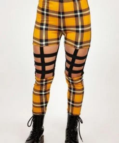 Jawbreaker Plaid Cage Leggings -GOTHIC SKIRTS Shop plaid cage leggings jawbreaker 3 300x